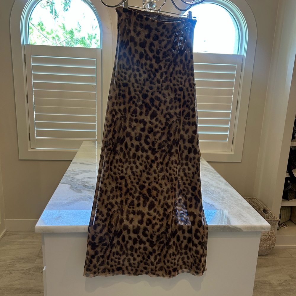 Zara Brown Animal Print Dress